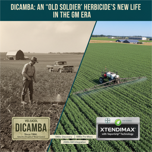 Dicamba: An "Old Soldier" Herbicide's New Challenges and Life in the GM Era