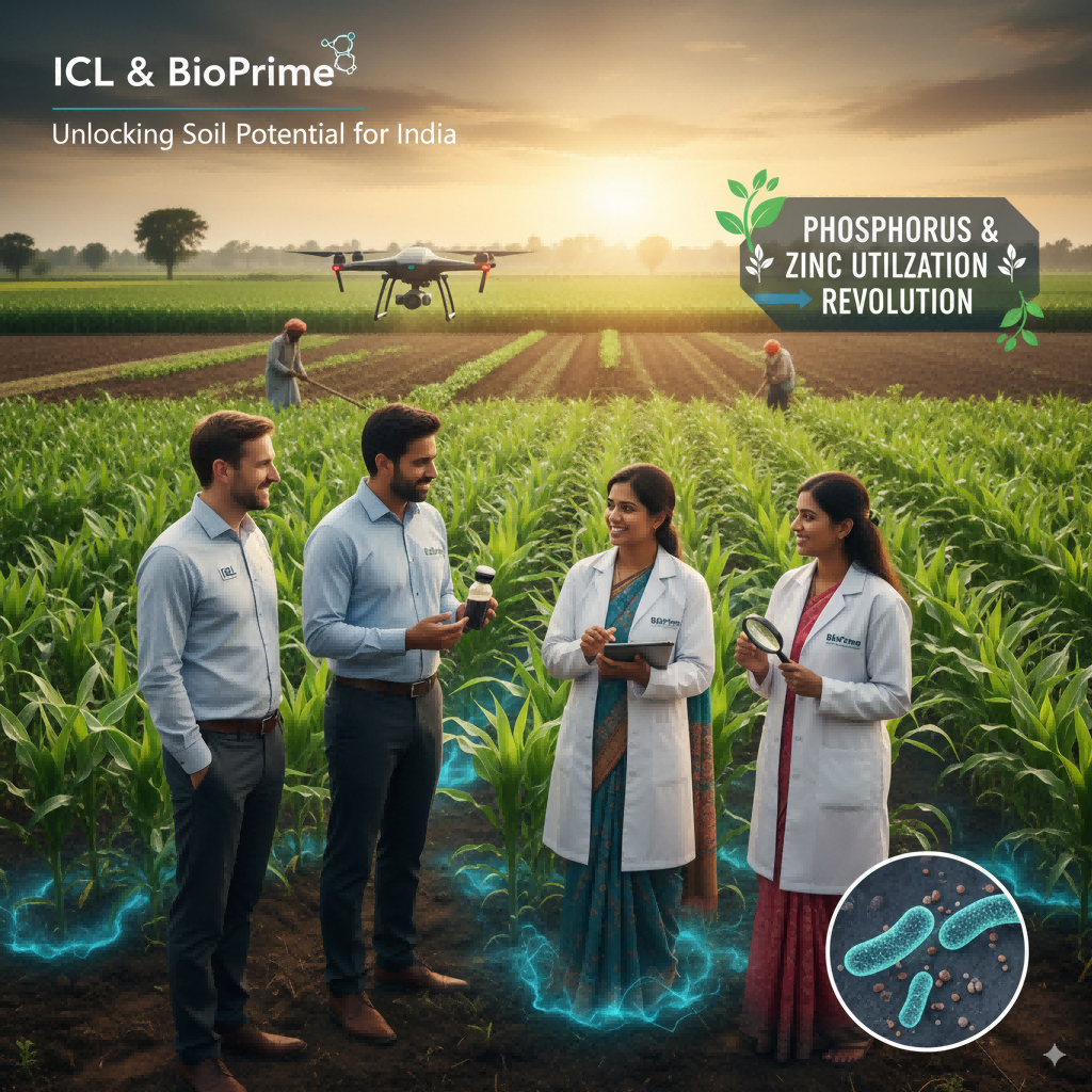 ICL and India's BioPrime in Groundbreaking Partnership: Unlocking Soil Potential, Revolutionizing India's Phosphorus and Zinc Challenges